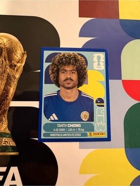 Panini FIFA World Cup 2026 Sticker Tahith Chong Curaçao CUW 14 Blue Parallel